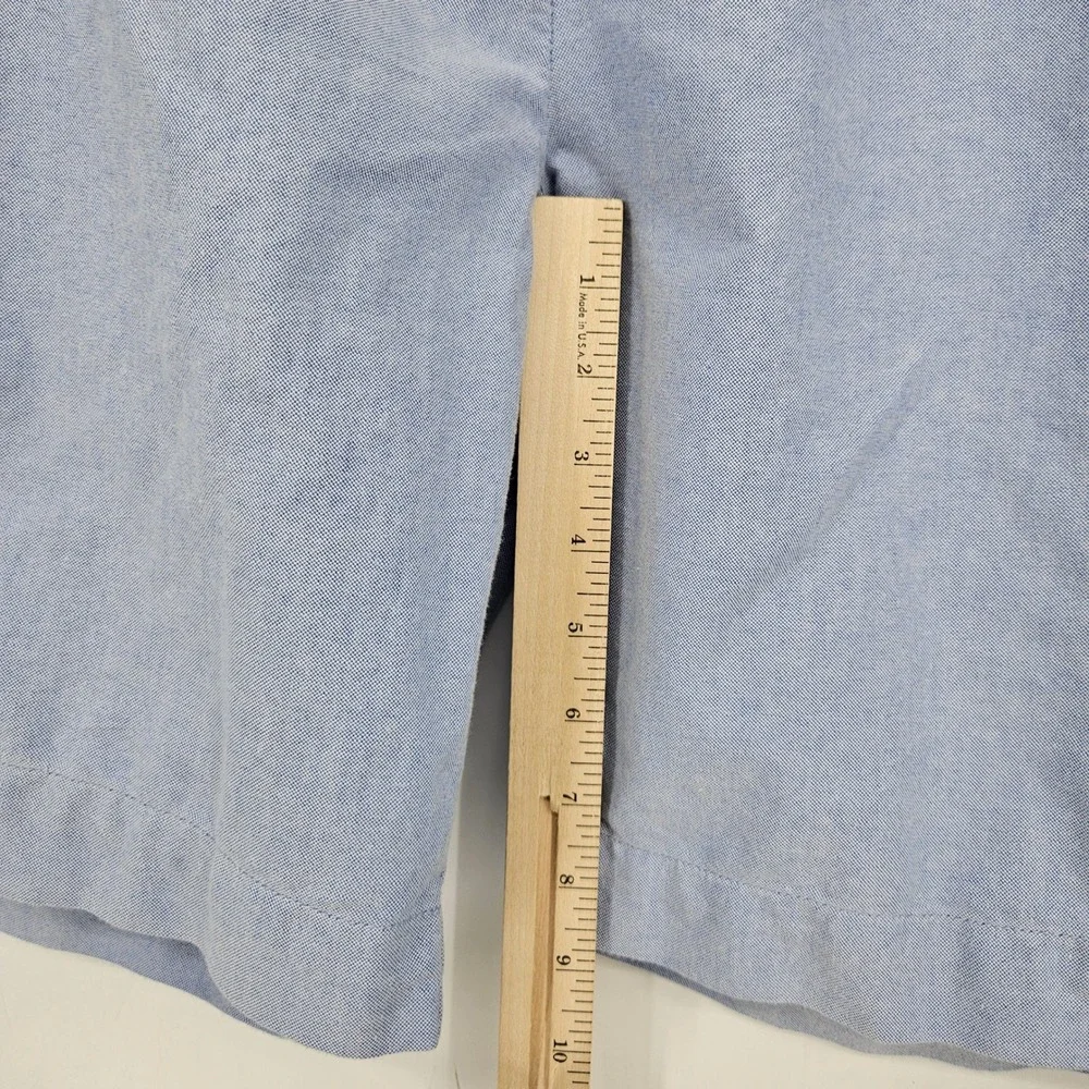 Vintage Polo Ralph Lauren Shorts Mens 42T Chino Classic Blue Flat Front Oxford